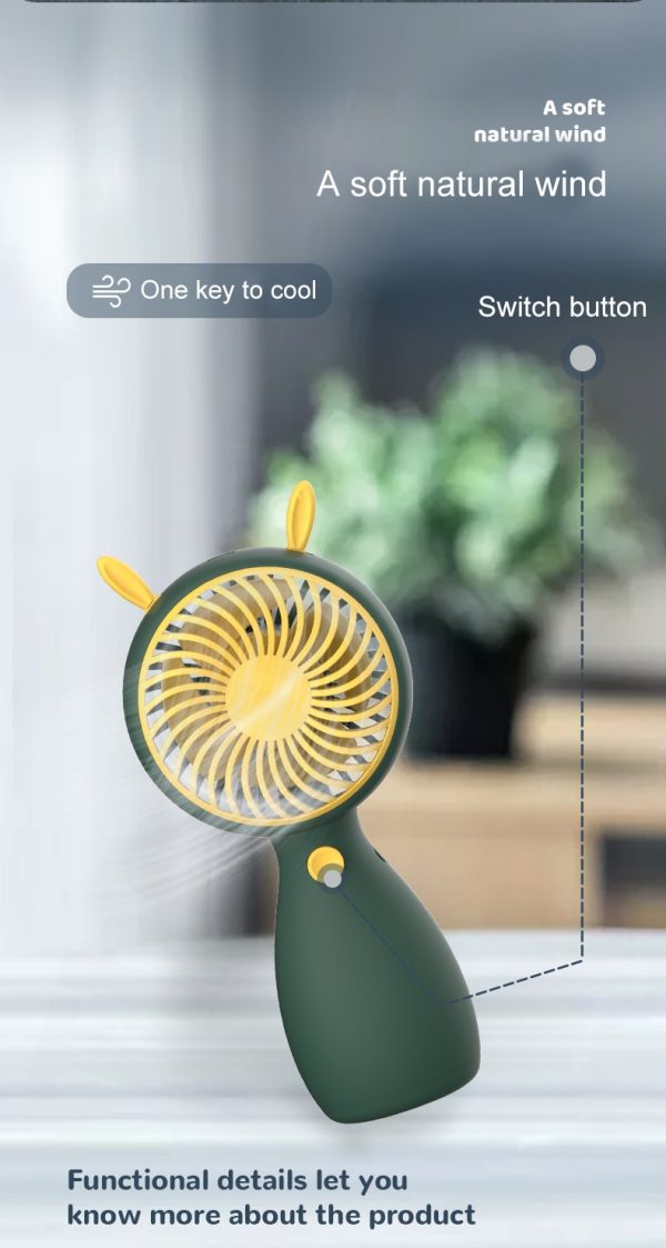 Portable Mini Desktop Fan With Usb Charging Outdoors