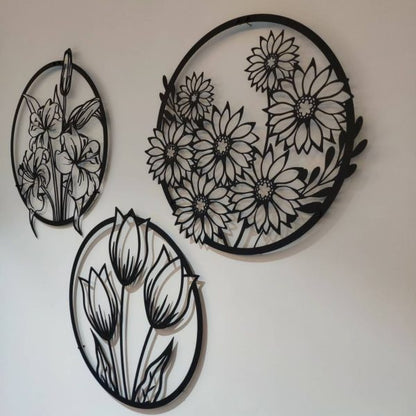 3d Floral Abstract Wooden Wall Art & Home Decoration / Item Home Décor