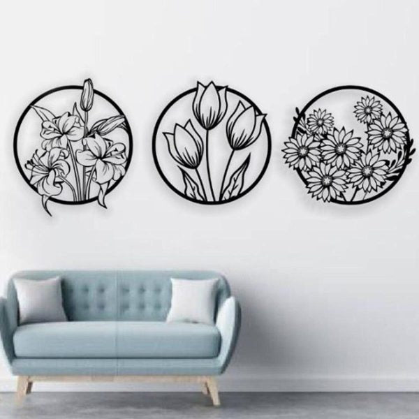 3d Floral Abstract Wooden Wall Art & Home Decoration / Item Home Décor