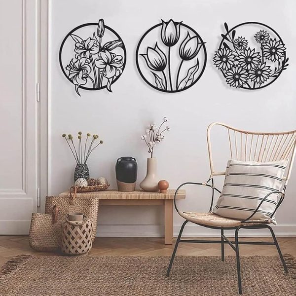 3d Floral Abstract Wooden Wall Art & Home Decoration / Item Home Décor