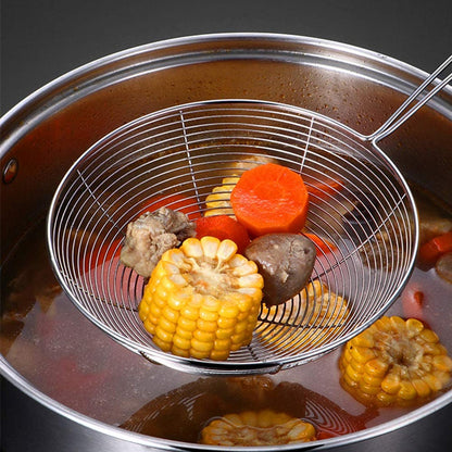 Solid 4 PCS Stainless Steel Fry Oil Strainer