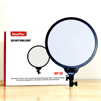 NP-26 NeePho 26 CM LED Soft Ring Light with 360°