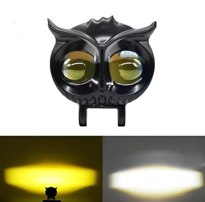 Owl Shape Fog Flash Light Low & High Beam Owl Metal Body Spot Light For All Cars And Bikes (1pc)