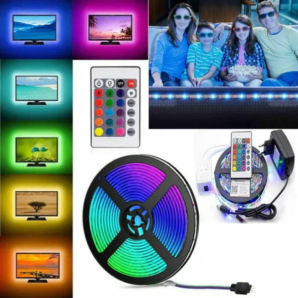 Rgb Led Strip Lights 5m Wifi Smart Led Light Strip Compatible With Alexa,google